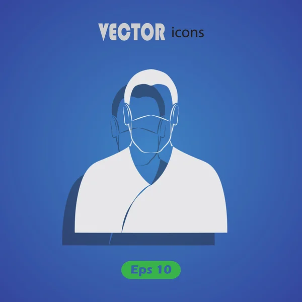 Cirujano icono vector — Vector de stock