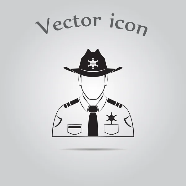 Ícone do Xerife Vector — Vetor de Stock