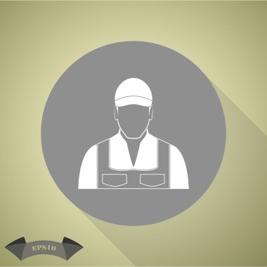 İşçi vektör simgesi.