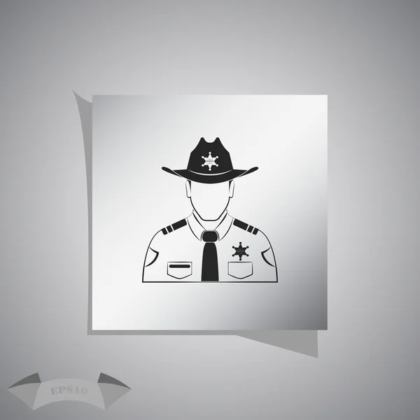 Icona dello sceriffo Vector — Vettoriale Stock