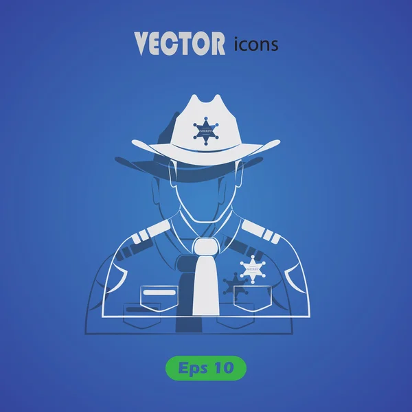 Sheriff-Vektor-Symbol — Stockvektor