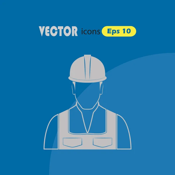 Icono vector trabajador. — Archivo Imágenes Vectoriales