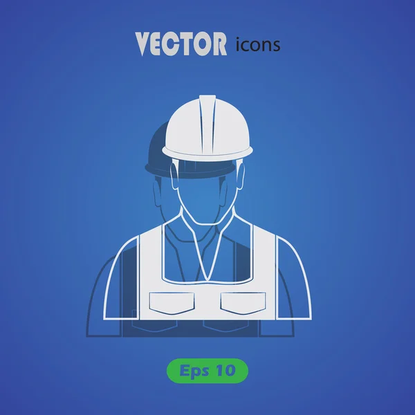 Icono vector trabajador. — Vector de stock