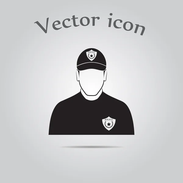 Police cadet Vector icon — Stock Vector