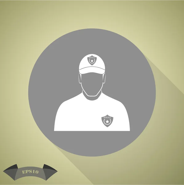 Cadet de police icône vectorielle — Image vectorielle