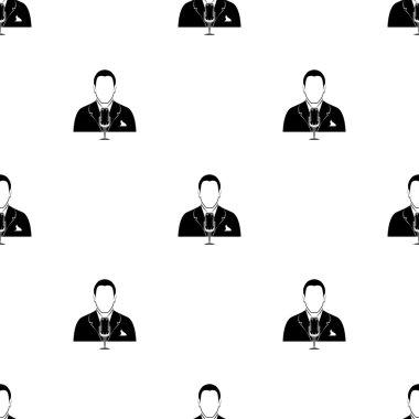 Mikrofon vektör simgesi olan adam 