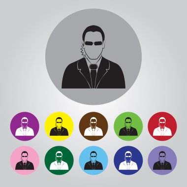 Koruma Aracısı adam basit simgesini