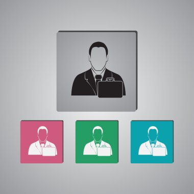 diplomat vektör simgesi olan işadamı.