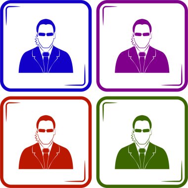 Koruma Aracısı adam basit simgesini