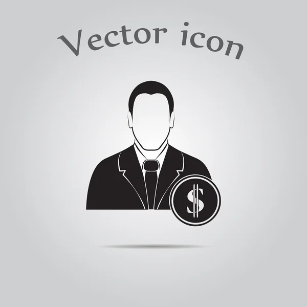 Banker-Vektor-Symbol — Stockvektor