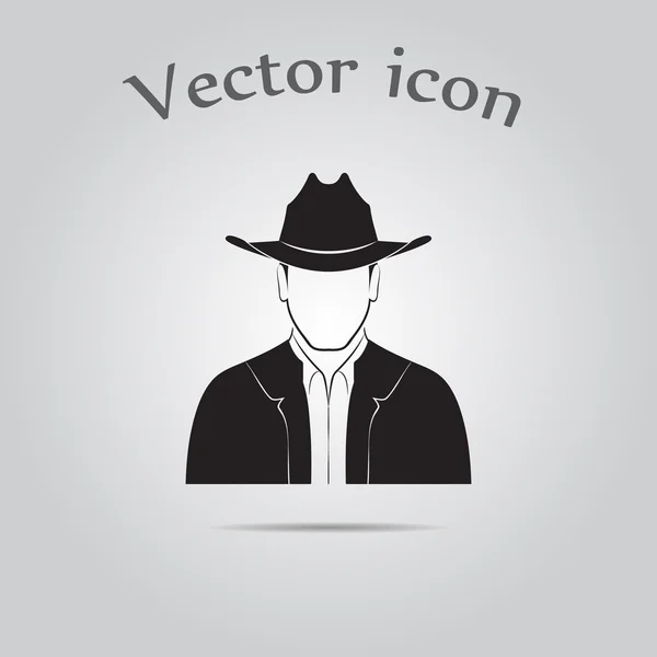 Man with hat icon — Stock Vector