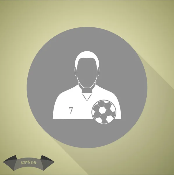 Icono jugador de fútbol — Archivo Imágenes Vectoriales