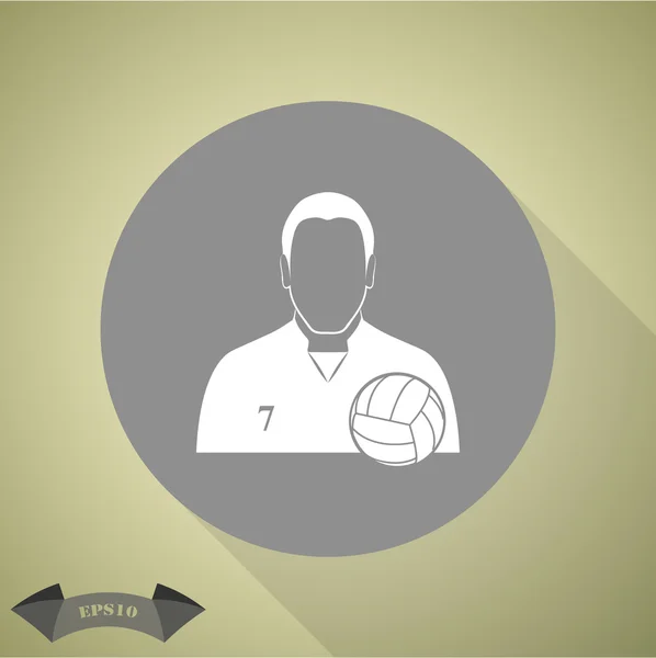 Icono del jugador de voleibol — Archivo Imágenes Vectoriales