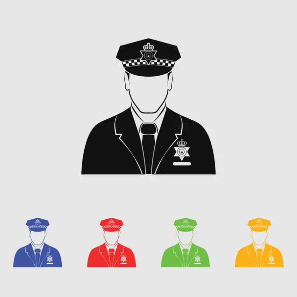 Icona del poliziotto inglese Vector — Vettoriale Stock