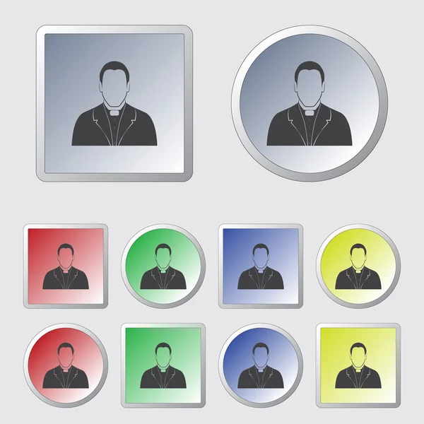 Priest father icon — Stock Vector