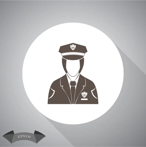 Policía icono de vector — Archivo Imágenes Vectoriales