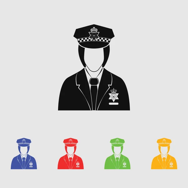 Icona del poliziotto inglese Vector — Vettoriale Stock