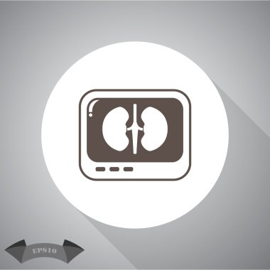 Böbrek röntgeni. simge.