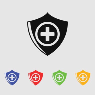 Tıbbi çapraz kalkan kutsal kişilerin resmi