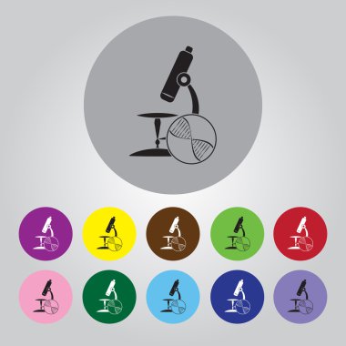 Mikroskop vektör simgesi, Dna