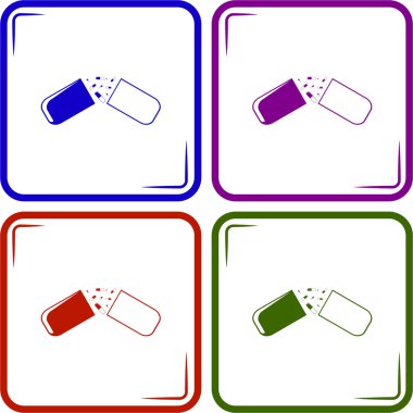 Açık tıbbi kapsül simgesi