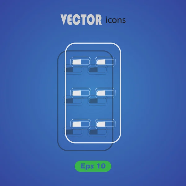 Icône de capsules médicales — Image vectorielle