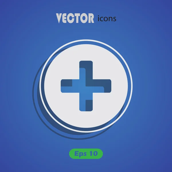 Icono médico cruz — Vector de stock