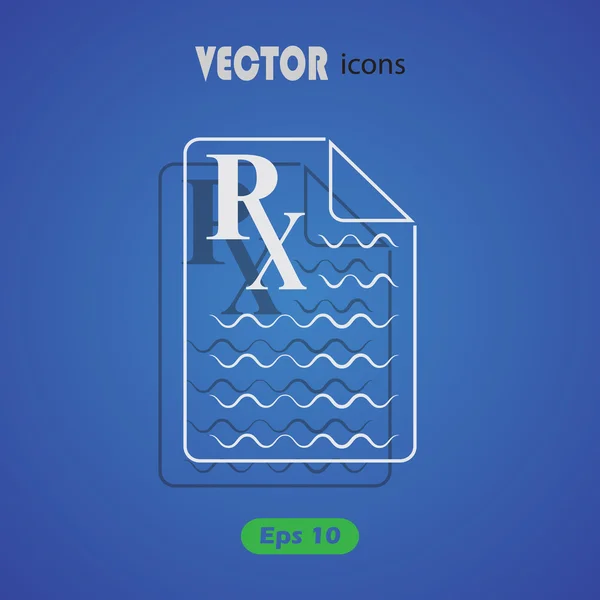 Icône prescription médicale Rx . — Image vectorielle