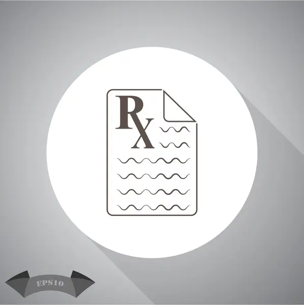 Ikon Rx resep medis . - Stok Vektor