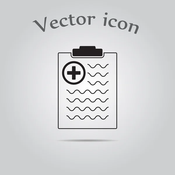 Vektor-Symbol für medizinische Dokumente — Stockvektor