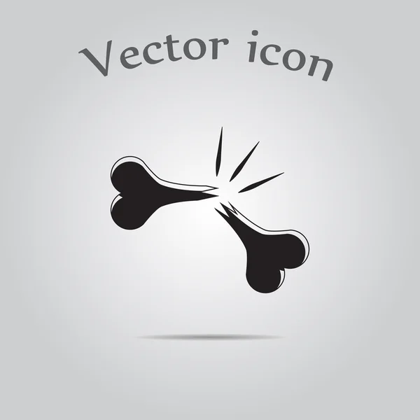 Icono de hueso roto — Vector de stock