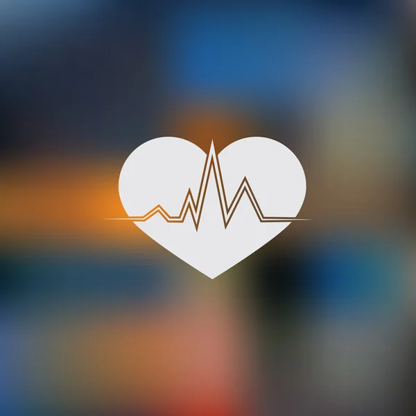 Значок пульс серці — стоковий вектор