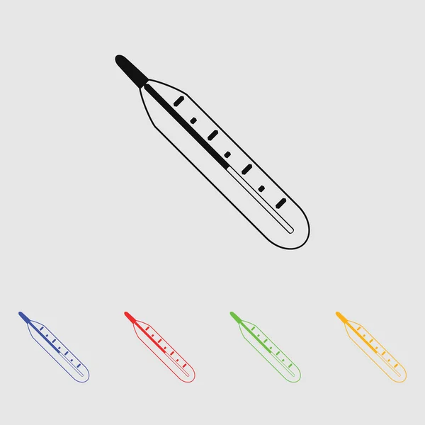 Medicinska termometer, ikon — Stock vektor