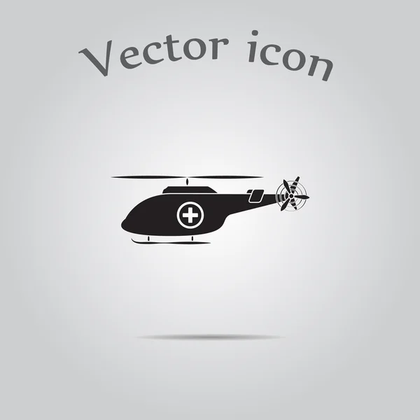 Icono del helicóptero médico — Vector de stock