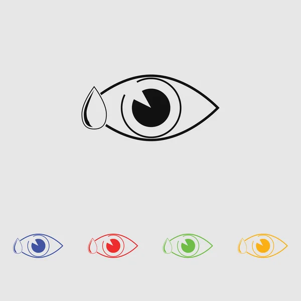 Icono de caída ocular — Vector de stock