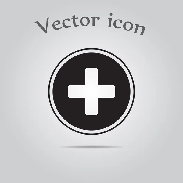 Icono médico cruz — Vector de stock
