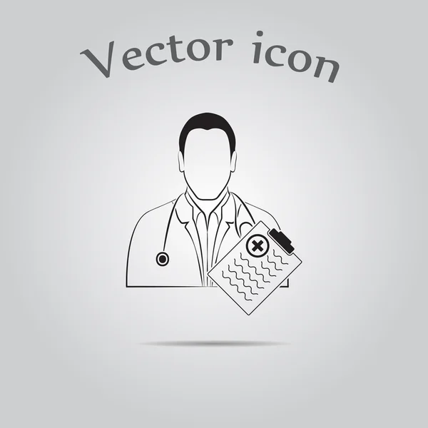 Doctor medical notepad icon — Stock Vector