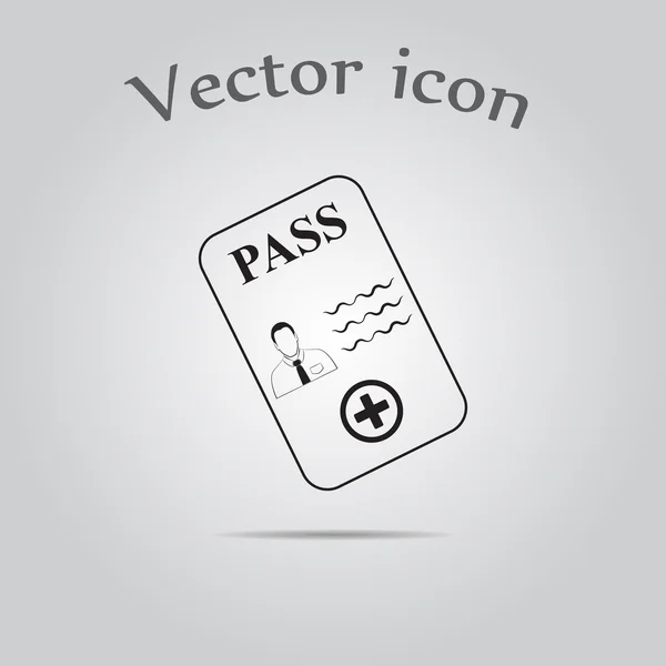 Icône de carte d'identité . — Image vectorielle