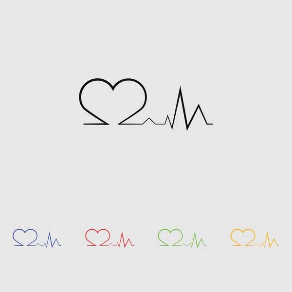 Heart pulse icon — Stock Vector