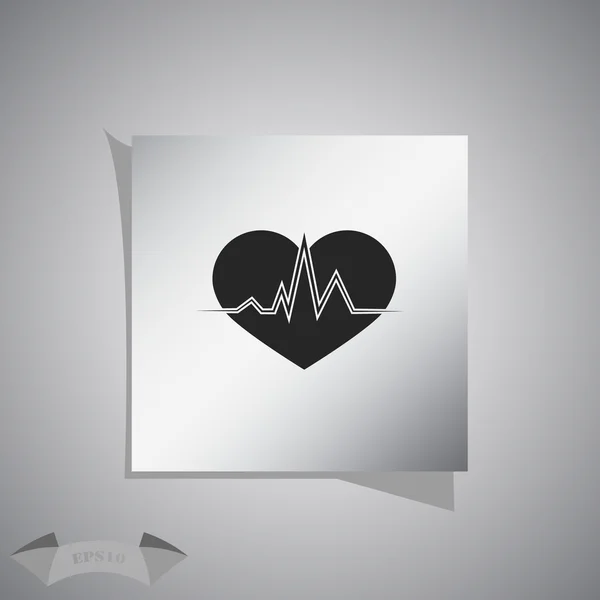 Icône pouls cardiaque — Image vectorielle