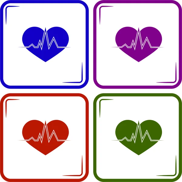 Icône pouls cardiaque — Image vectorielle