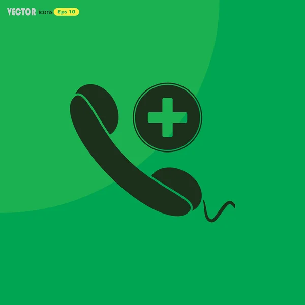 Klinik Telefon Vektor-Symbol. — Stockvektor