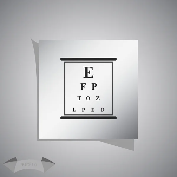 Tabla de pruebas oculares — Vector de stock