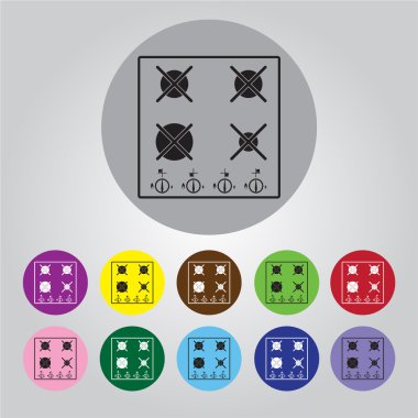 Gaz Soba vektör simgesi