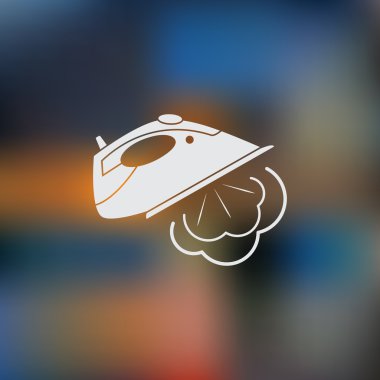 Basit simge demir buhar ile.