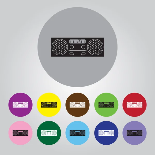 Antiguo icono de vector de radio — Vector de stock