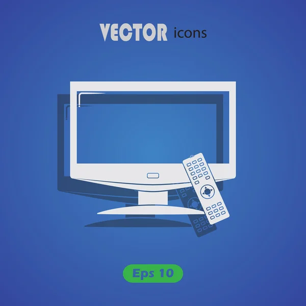 Icono del vector de TV — Vector de stock