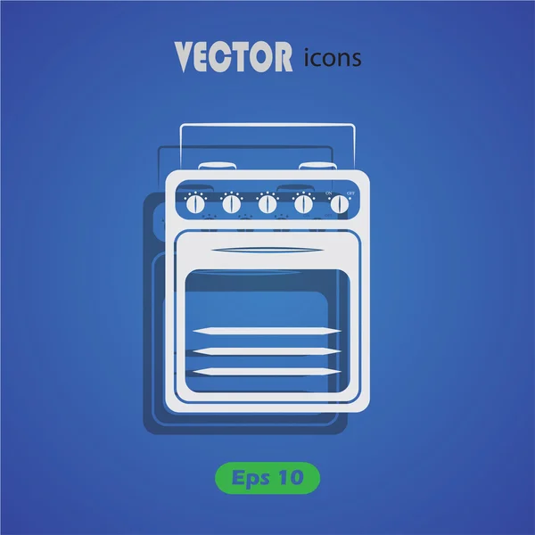 Estufa de gas icono vector — Vector de stock