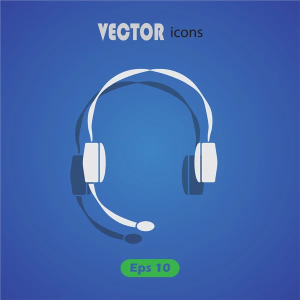 Icono de auriculares vector — Archivo Imágenes Vectoriales