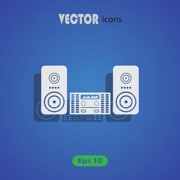 Icône vectorielle du centre musical — Image vectorielle